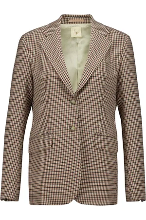 Paula Houndstooth-check wool blazer