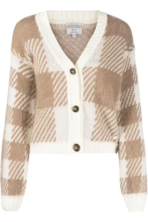 Woolrich Checked intarsia-knit cardigan