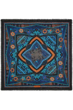 Salvatore Ferragamo Nirvana-print silk shawl