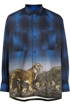 NEIGHBORHOOD Tiger-print visual-effect shirt