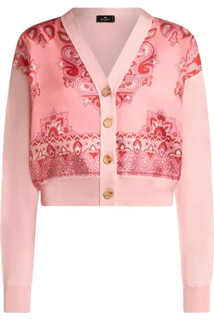 Etro Printed-panel cardigan