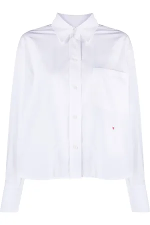 Victoria Beckham Logo-embroidered poplin shirt