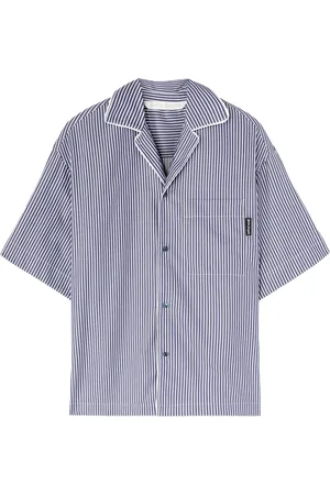 Palm Angels Logo-print striped shirt
