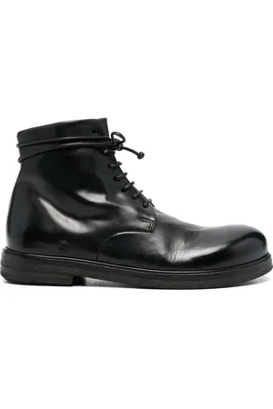 MARSÈLL Polished-leather lace-up boots