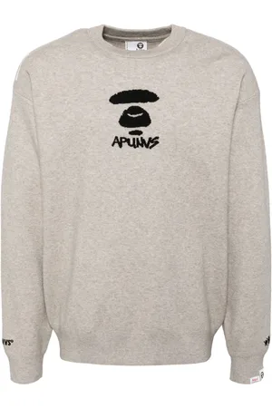 A Bathing Ape Logo-jacquard jumper