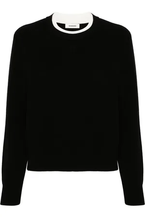 Sandro Logo-embroidered crew-neck jumper