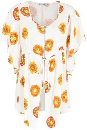 AMIR SLAMA Tie-fastening printed blouse