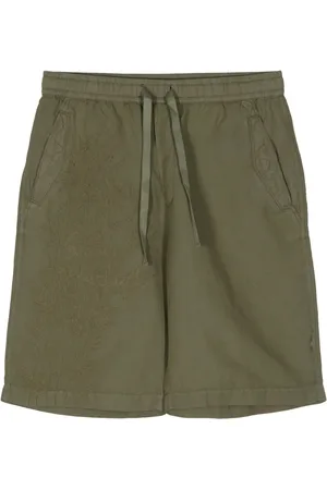 Maharishi Embroidered-motif hemp deck shorts