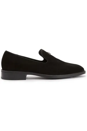 Giuseppe Zanotti Imrham logo-plaque suede loafers