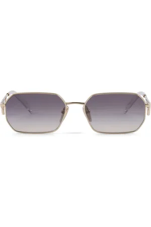 Prada Triangle-logo rectangle-frame sunglasses