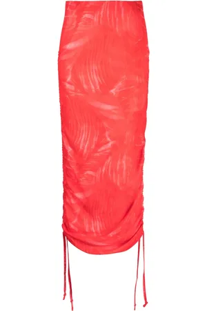 Cannari Concept Ruched-detail high-waist skirt