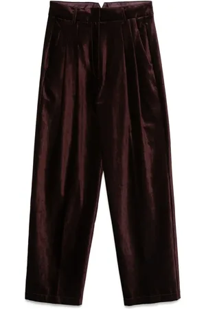 FORTE FORTE Pleated velvet trousers