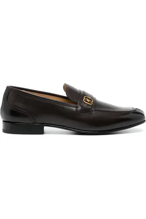 Bally Emblem-plaque leather loafers