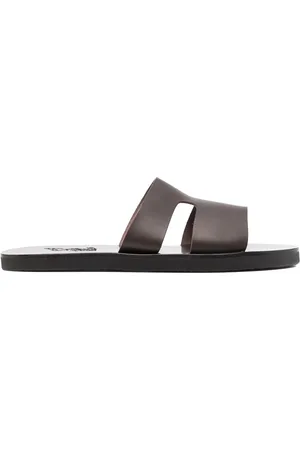 Ancient Greek Sandals Apteros cut-out leather slides