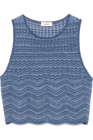 Sandro Glitter-knit top