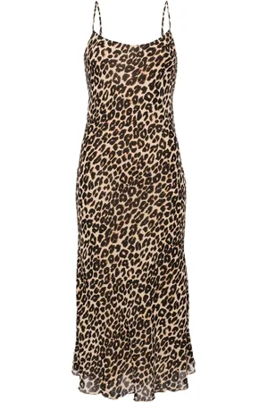 Reformation Emerick cheetah-print midi dress