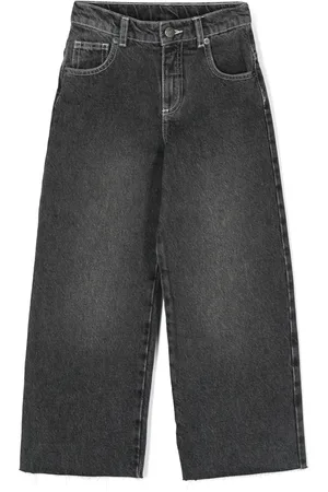DOUUOD KIDS Embroidered-logo jeans