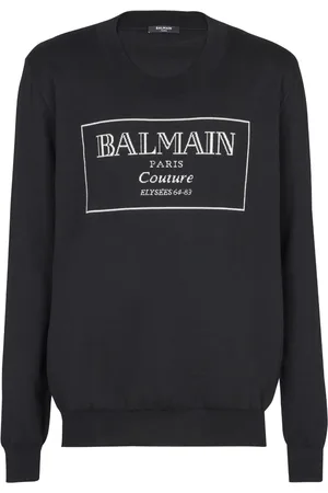 Balmain Couture Label-intarsia jumper