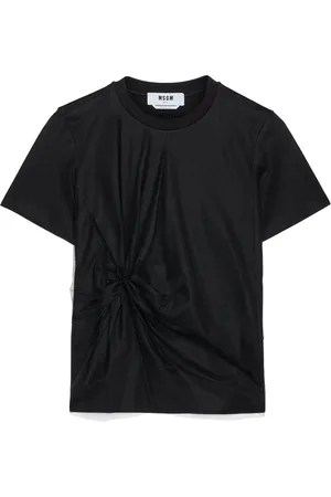 Msgm Gathered cotton t-shirt