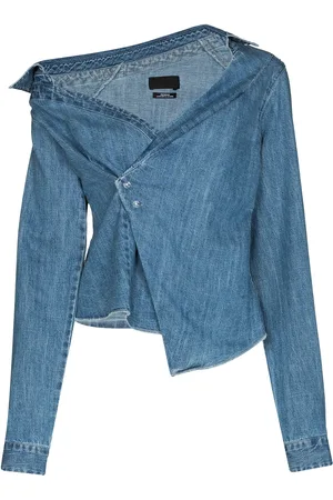 RTA Lizbeth asymmetric denim shirt