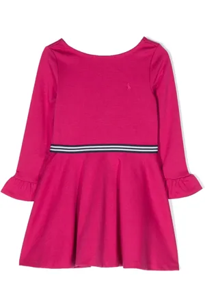 Ralph Lauren Logo-embroidered striped dress