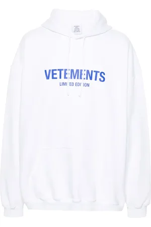 Vetements Logo-print cotton-blend hoodie
