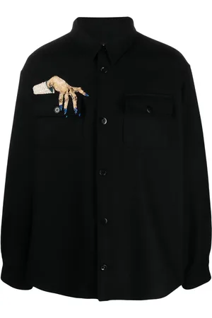 UNDERCOVER Hand-embroidered wool-blend shirt jacket