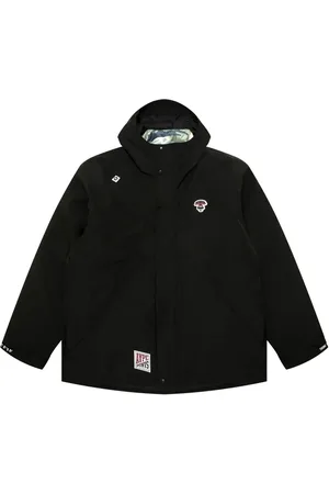 A Bathing Ape Logo-patch layered hooded jacket