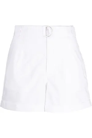 DKNY Belted cotton mini shorts