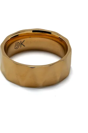 Nialaya Angled-edge wide-band ring