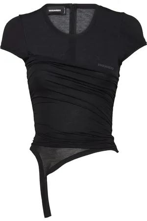 Dsquared2 Asymmetric semi-sheer t-shirt