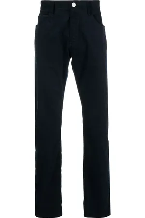 Giorgio Armani Mid-rise cotton straight jeans