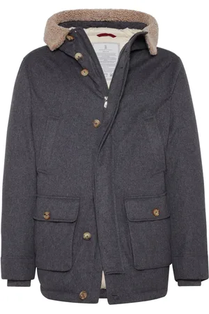 Brunello Cucinelli Padded hooded wool jacket
