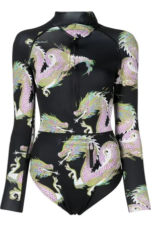 Cynthia Rowley Dragon graphic-print wetsuit