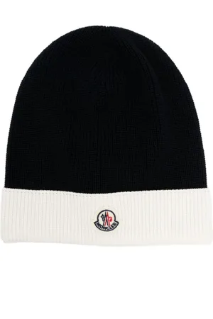 Moncler Logo-patch knitted cotton beanie