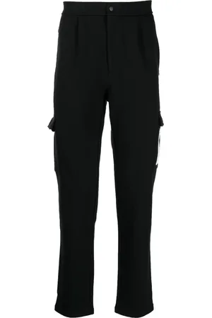 Ports V Logo-patch cotton track pants