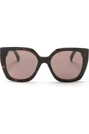 Gucci Web-detail square-frame sunglasses