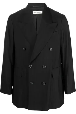 OUR LEGACY Crease-effect double-breasted blazer