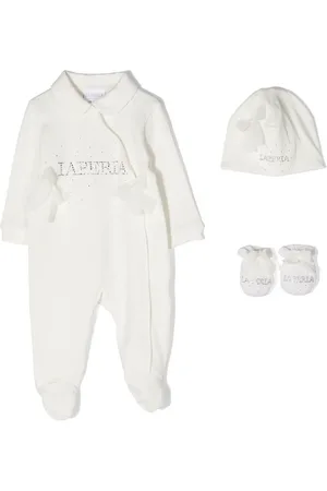 La Perla Embroidered-logo babygrow set