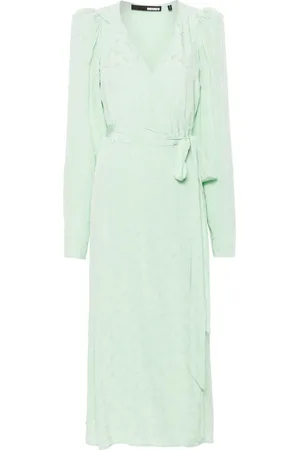 ROTATE Jacquard midi dress