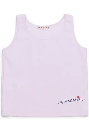 Marni Logo-embroidered tank top