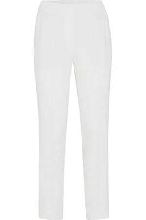 Brunello Cucinelli Silk-blend cropped trousers