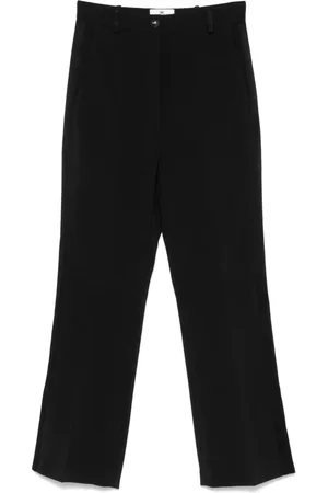 Elisabetta Franchi Satin-trim crepe trousers