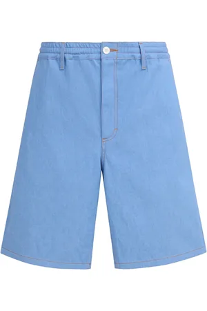 Marni Logo-embroidery cotton shorts