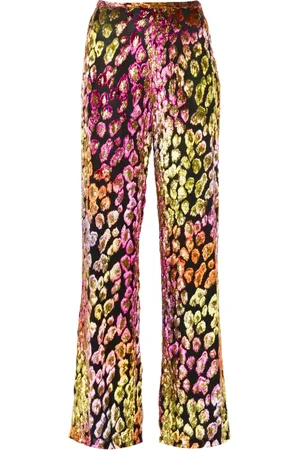 FORTE FORTE Leopard metallic wide trousers