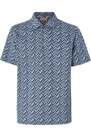 Missoni Zigzag-jacquard cotton polo shirt