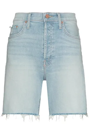 Mother The Tripper frayed-edge denim shorts