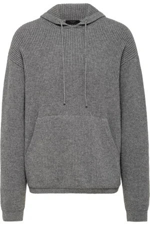 Prada Ribbed-knit cashmere hoodie