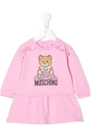 Moschino Teddy Bear-print ruffled mini dress