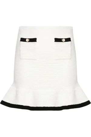 Self-Portrait Sequinned crochet miniskirt